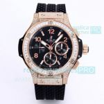 Copy Hublot Geneve Big Bang Rose Gold Watch Swiss 4100 Diamond Bezel